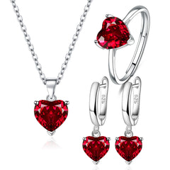 Amazon AliExpress Heart-Shaped Jewelry Set (3 Pieces)