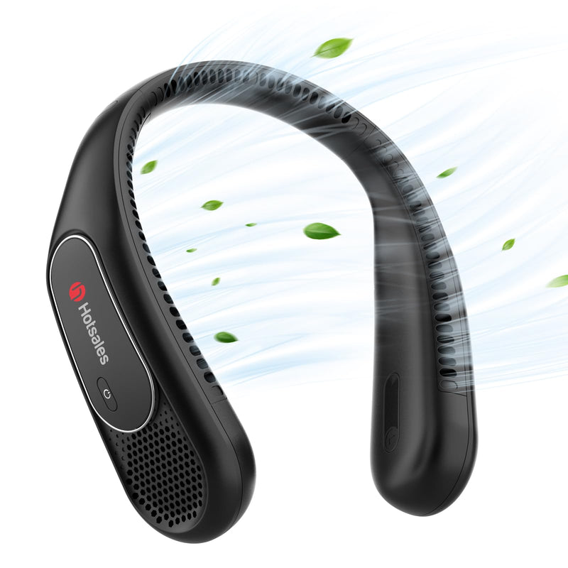 Hotsales Neck Fan Hands Free Bladeless Neck Fans Portable Rechargeable 6000 mAh Battery Operated Wearable Personal Fan Cooling Neck Fan 3 Speeds USB Fan Gifts for Men Women Travel Outdoor